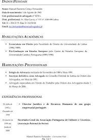 Elige el modelo de curriculum clásico que más se adapta a tu perfil y al sector de actividad en el cual desees ejercer. Manuel Ramirez Fernandes Advogado Curriculum Vitae Pdf Download Gratis