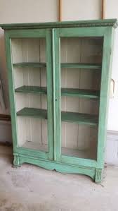 The color is a custom mix of annie sloan chalk paints. Chalk Painted Bookcase Painting Bookcase Painted Bookshelves Bookshelf Makeover