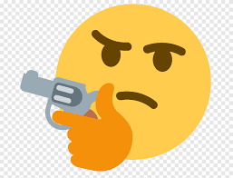 Emoji Holding Pistol Illustration Emoji Discord Thought Meme Emoticon Emoji Computer Wallpaper Smiley Png Pngegg