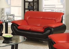 Check out our red leather chair selection for the very best in unique or custom, handmade pieces from our chairs & ottomans shops. Orin Modern Black Red Bonded Leather Loveseat W Chrome Legs
