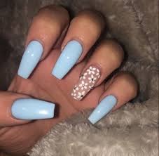 See more ideas about blue acrylic nails, acrylic nails, nails. Blue Flower Nails Lilac Nails White Acrylic Nails Short Acrylic Nails Designs