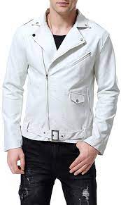 Men S Faux Leather Jacket Stylish Lapel Punk Motorcycle White Coat Review Faux Leather Jacket Men Faux Leather Jackets Leather Jacket