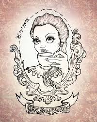 The Good Lady Framed Tattoo Art Sketches Tattoo Illustration