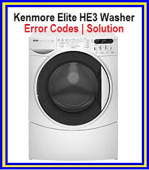 Press start/pause to manually pause the cleaning cycle. Kenmore Elite He3 Washer Error Codes Solution Hvac Technology