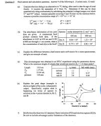Complex and search over 40. Solved Short Answer And Calculation Questions Answer 4 O Chegg Com
