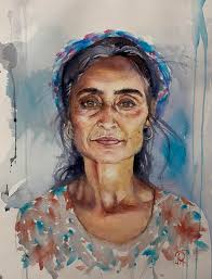 Hello, here's a portrait I did a while ago. Watercolor