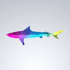 Glass Animal Series Shark Art Print By Three Of The Possessed Shark Art Geometric Art Prints Art