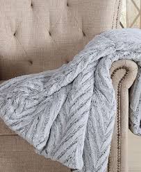 And is there anything softer and comfier than a faux fur throw? Christian Siriano New York Christian Siriano 60 X 70 Gray Chevron Luxury Faux Fur Throw Reviews Blankets Throws Bed Bath Macy S