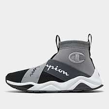 Black And White Champion Shoes Right View Of Men S Champion Rally Crossover Casual Shoes In Concrete Black Casual Shoes Champion Shoes Shoes
