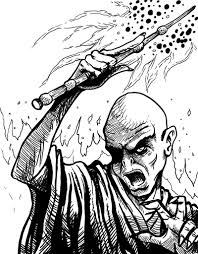 Harry potter free coloring pages. Harry Potter Coloring Pages Dumbledore Vs Voldemort