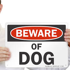 Warning beware of dog security metal sign attack animal pet fence yard 9x12. Beware Of Dog Sign Sku S 7404