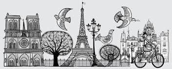 composition about paris イラスト ベクターイラスト フランス イラスト
