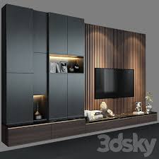3d Models Tv Wall Tv Wall Set 138 Living Room Decor Modern Tv Room Design Living Room Tv Wall
