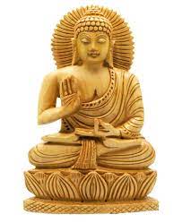 Rare antique carved buddha wood statue wooden figure statue laughing smile happy. Hand Carved Wood Sitting Buddha Statue In 2021 Buddha Statue Buddha Sitting Buddha