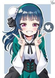 adorable smile love live sunshine アニメ ラブ アニメチビ アニメの女の子猫