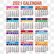 Editable Colorful 2021 Calendar Design 2021 Calendar Design Png Transparent Clipart Image And Psd File For Free Download Calendar Design Printable Calendar Design 2021 Calendar