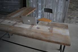 Modern Industry L Shape Reclaimed Wood Desk Reclaimed Wood Desk Wood Desk Office Furniture Modern