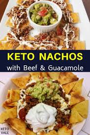 Easy Tasty Keto Beef Nachos With Guacamole Low Carb Recipe Keto Vale Recipe Ground Beef Keto Recipes Low Carb Nachos Keto Diet Menu