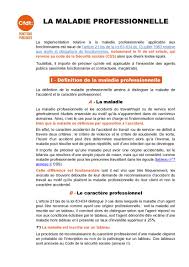 Cfdt La Maladie Professionnelle