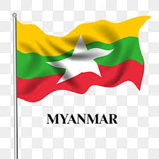 Cartoon Hand Painted Myanmar Flag Myanmar National Liberation Day Myanmar National Day Cartoon Png And Vector With Transparent Background For Free Download Myanmar Flag Myanmar Flag Vector