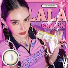 ฟรี! น้ำยาล้างคอนแทคเลนส์ เมื่อซื้อ 2 ชิ้น] Lollipop My Days Contact Lens LaLa  Brown คอนแทคเลนส์