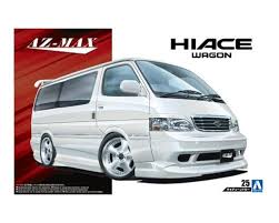 1 24 azmax kzh100 hiace 99 toyota aoshima english toyota hiace toyota vintage aircraft