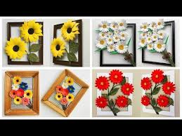 Diy Best 4 Home Decor Ideas Easy Beautiful Wall Decors Inexpensive Decors 54 Youtube Beautiful Wall Decor Diy Crafts For School Inexpensive Decor