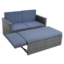 Willkommen bei unserem großen gartensofa test 2021. Polyrattan Lounge Essgruppe Gartensofa Sitzgruppe Liege Sofa Set Rattan Couch Ebay
