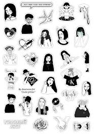 Tumblr Tumblr Desain Stiker Menggambar Dengan Tangan Stiker