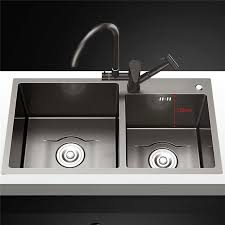 You can't go wrong with it, so make sure you consider getting this sink material. Black Stainless Steel Kitchen Sink Double Bowl Thicken Nano Handmade Washing Sink Stainless Steel Kitchen Sink Stainless Steel Sinks Black Stainless Steel Kitchen