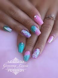 Turquoise acrylic nail designs ideas. Pink Turquoise Acrylic Nails Nailstyle In 2020 Turquoise Acrylic Nails Fancy Nails Designs Nails