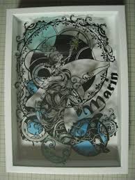 切り絵オーダー お孫さんへの誕生日プレゼント 切り絵 切り絵 図案 誕生日プレゼント