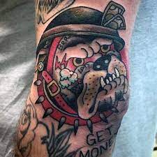 Amazing colorful bulldog head tattoo design. 60 Bulldog Tattoos For Men Masculine Design Ideas