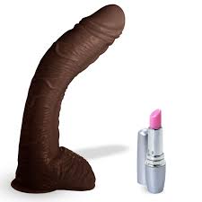 Amazon.com: LeLuv Dildo Big Bent 10 Inch Realistic Suction Cup Thick Veiny  Curved Chocolate Bundle with Secret Lipstick : Health & Household