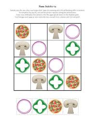 Pizza Sudoku Puzzles Sudoku Puzzles Sudoku Kids Critical Thinking
