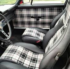 Porsche 911 Plaid Interior Car Interior Car Interior Upholstery Classic Cars