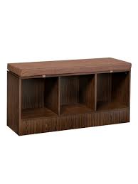 Pair with a coordinating console table and catchall tray for a consistent place to put essential items such as wallets and. Entryway Bench With Storage Shelves Espresso Office Depot