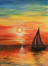 Simple Landscape Paintings Sunset Title Sunset Drift Paisagem Abstrata Pinturas Pintura Abstrata Landscape painting are artworks depicting a specific place or location.