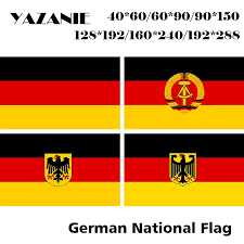It comes with a durable white canvas header and brass grommets for secure flying and comes in various sizes to suit your needs. Yazanie All Size Double Sided German Deutschland Democratic Republic Gdr Flag East Germany Banner Germany Eagle Emblem Hawk Flag Flags Banners Accessories Aliexpress