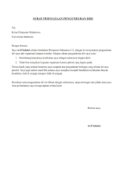 Contoh Surat Mengundurkan Diri Dari Kampus Nusagates