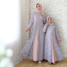 Model Baju Gamis Bahan Brokat Dan Satin Gaun Anak Perempuan Gaun Gadis Kecil Baju Muslim