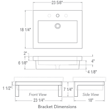 decolav caden 1819w 8p cwh wall mount
