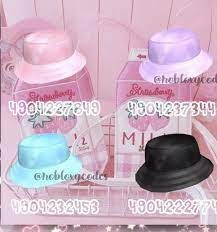 Bucket Hats In 2021 Codes For Bloxburg Bloxburg Outfits Bloxburg Clothes
