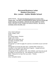 Personal Business Letter Sample Edit Fill Sign Online Handypdf