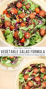 Raw Vegan Salad Recipe Healthy Salad Meal Vegetarian Salad Rainbow Salad Vegan Salad Recipes Salad Recipes Healthy Dinner Raw Vegetable Salad