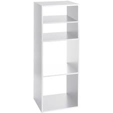 Étagère murale industrielle manguier massif et métal 90 cm rack. Etagere Bois 2 2 Cases Mix Blanc Atmosphera Pas Cher A Prix Auchan