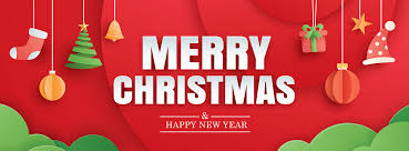 Merry christmas and happy new year red banner 1591382 Vector Art at Vecteezy