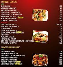 The Night Factory Chandigarh Industrial Area Menu Honey Chilli Potato Chilli Chicken Lemon Chicken