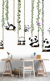 Check spelling or type a new query. Cartoon Panda Children S House Wall Kids Wallpaper Design Mural Paper In 2021 Wall Painting Decor Diy Wall Art Decor Simple Wall Paintings