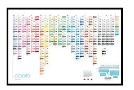 Copic Colour Chart In 2019 Copic Color Chart Marker Paper